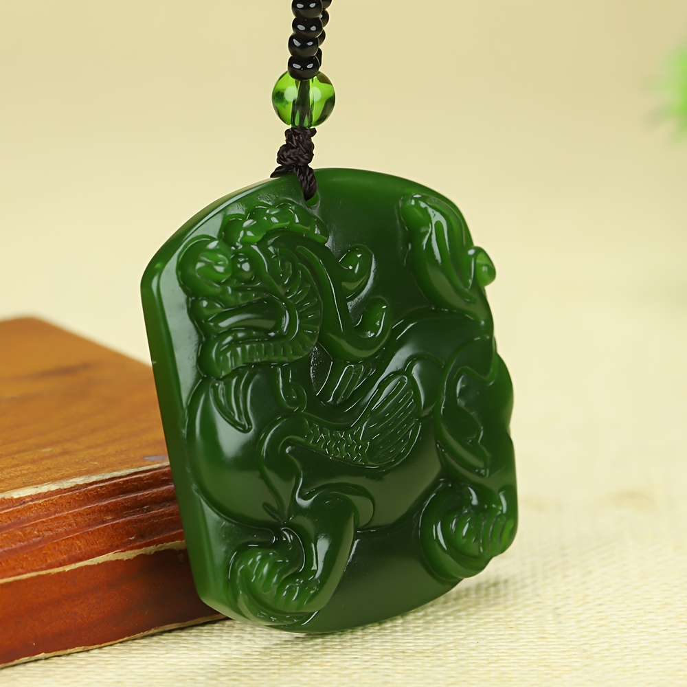 Fashionable Natural Stone Brave Necklace with Hand-carved Pendant